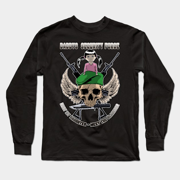 Dads Security Force Long Sleeve T-Shirt by Hellustrations